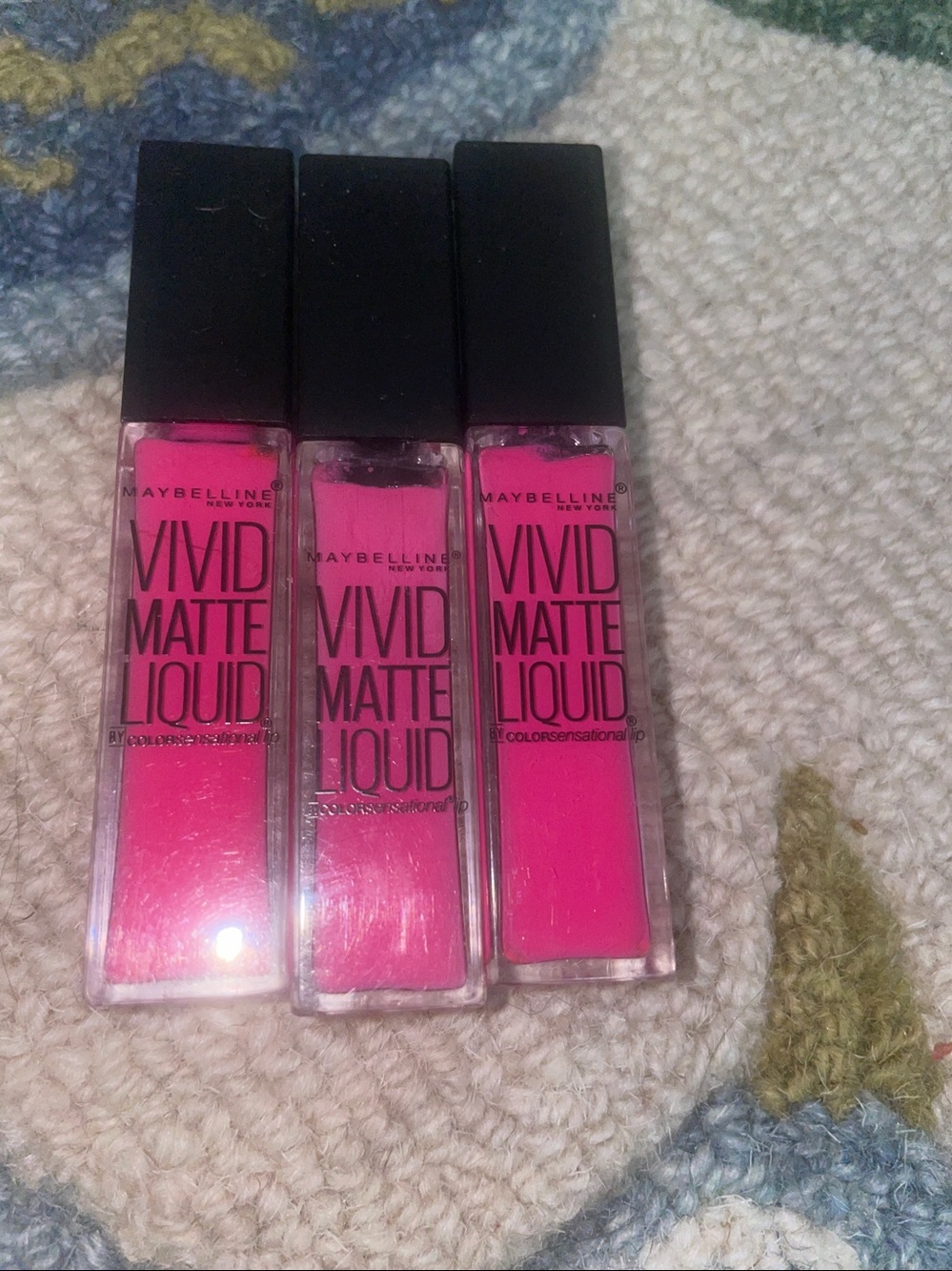 3 pcs BN Maybelline Vivid Matte Liquid Lipstick, 20 Electric Shock